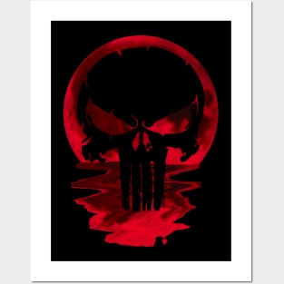 red moon skull 1 Posters and Art